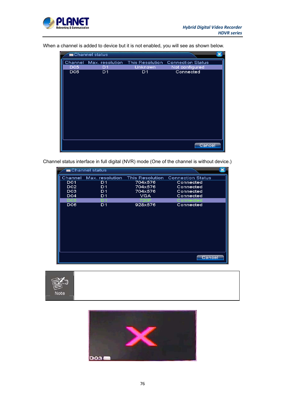 PLANET HDVR-1630 User Manual | Page 76 / 92