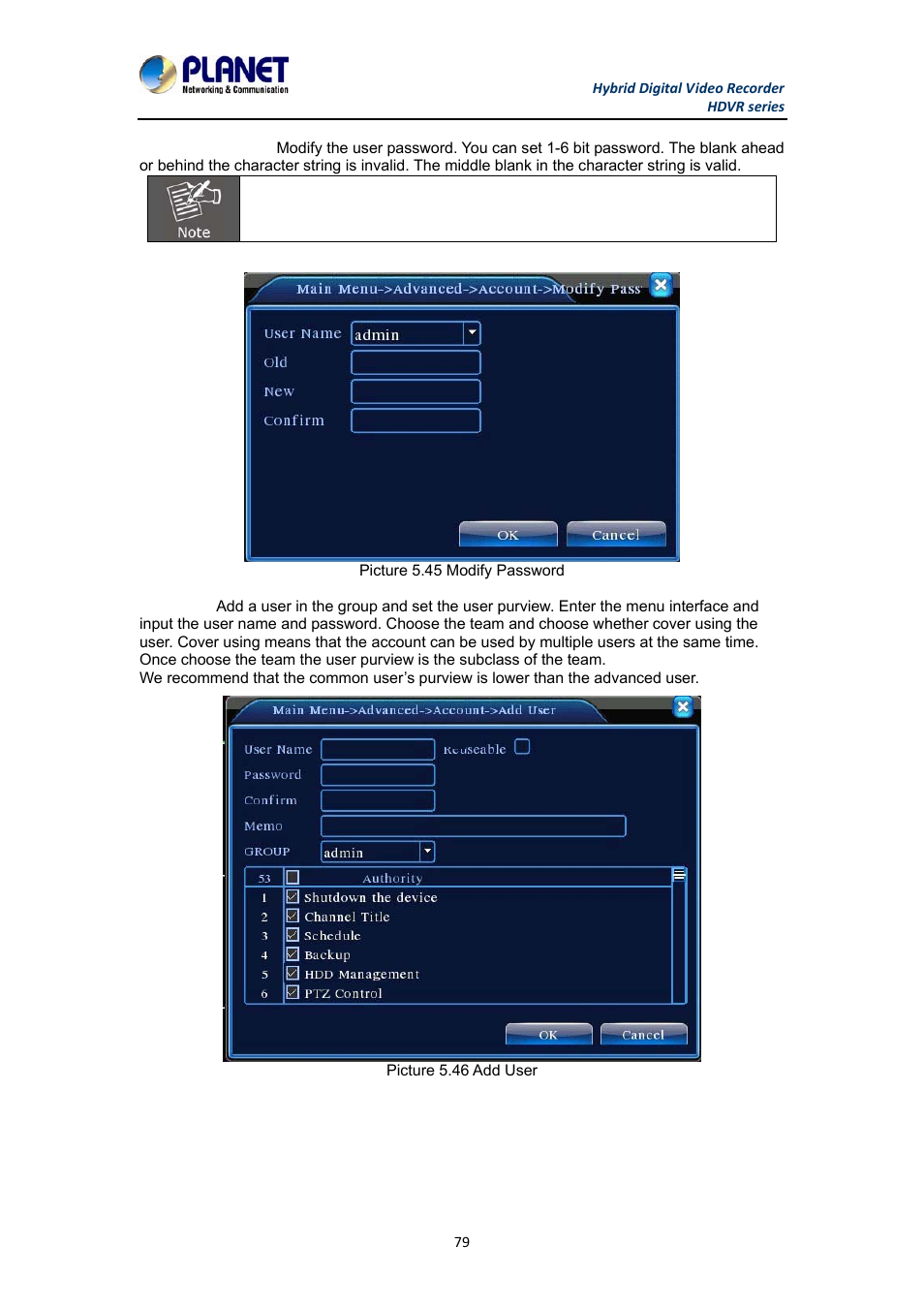 PLANET HDVR-1630 User Manual | Page 79 / 92