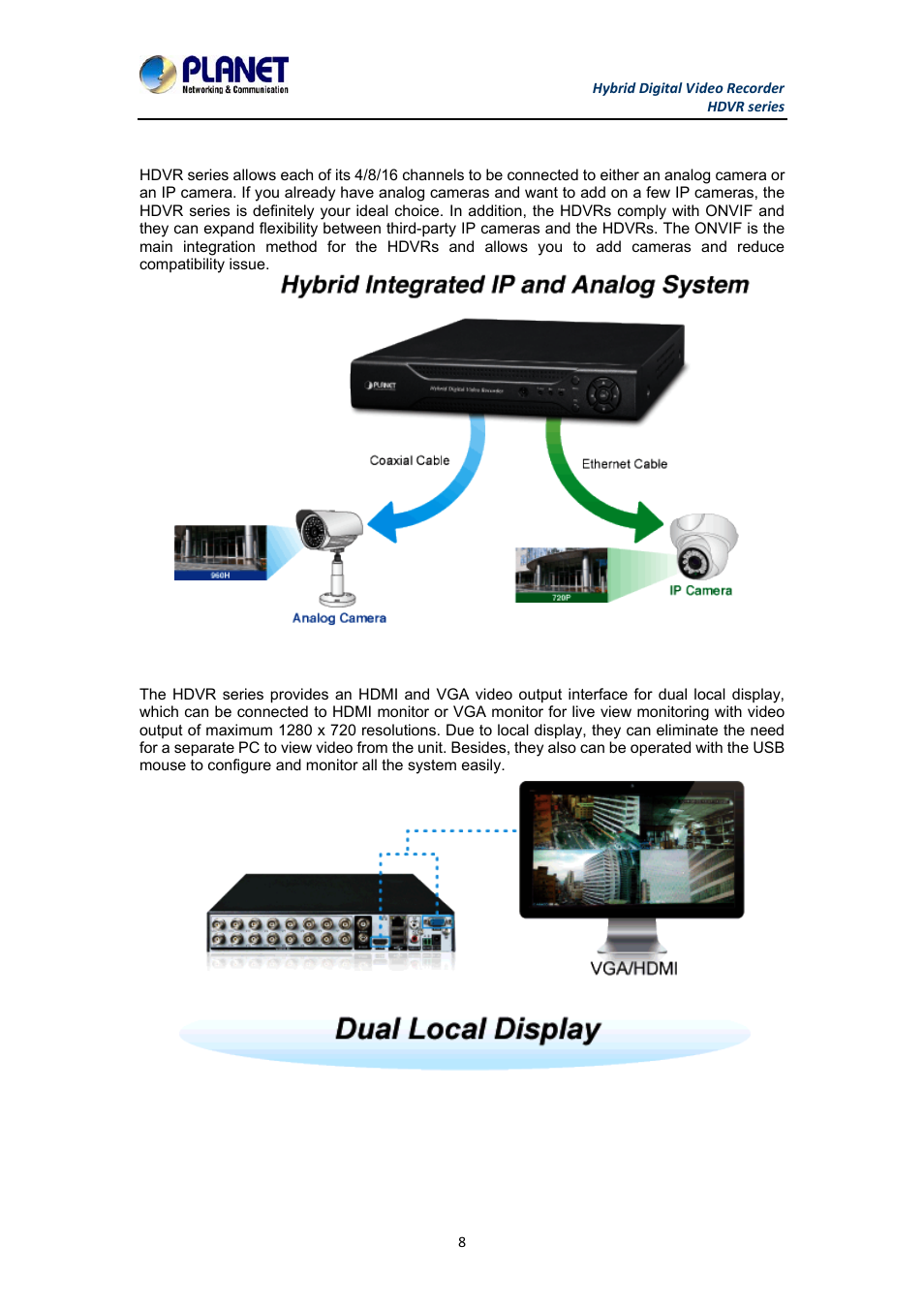 PLANET HDVR-1630 User Manual | Page 8 / 92