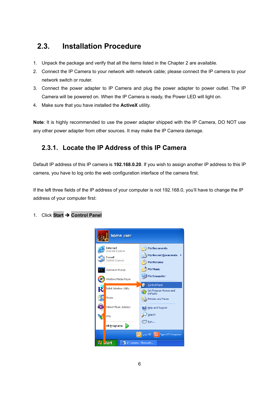 Installation procedure, Locate the ip address of this ip camera | PLANET ICA-107 User Manual | Page 10 / 54