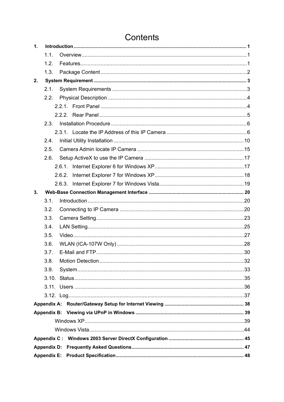 PLANET ICA-107 User Manual | Page 4 / 54
