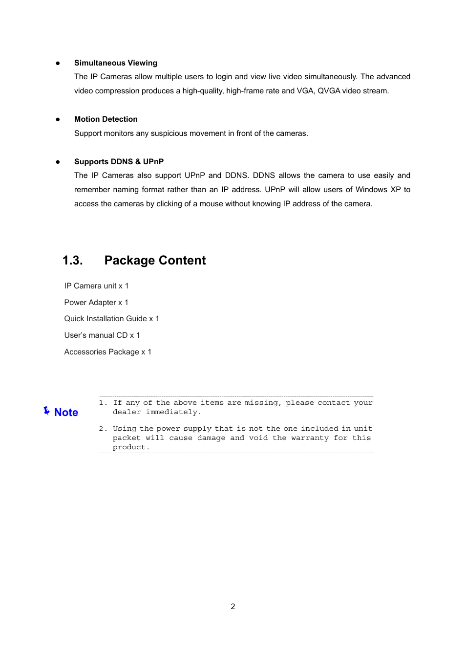 Package content | PLANET ICA-107 User Manual | Page 6 / 54