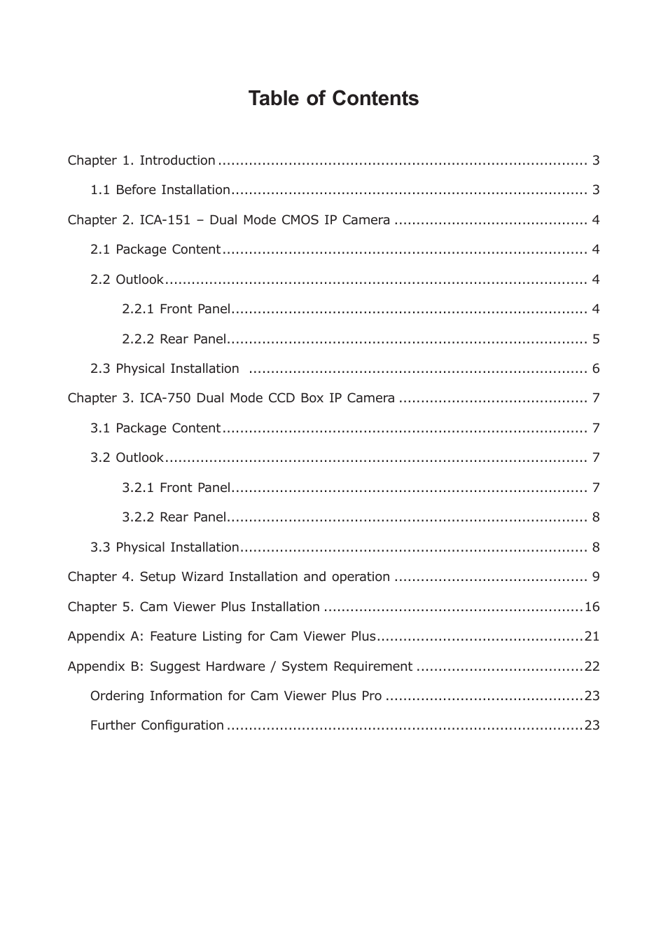 PLANET ICA-151 User Manual | Page 2 / 24