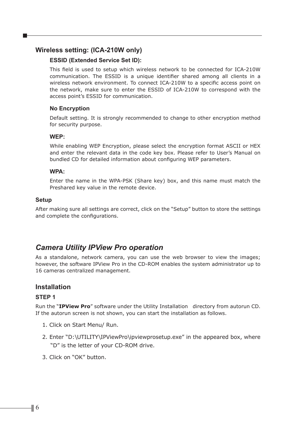 Camera utility ipview pro operation | PLANET ICA-210 User Manual | Page 8 / 16