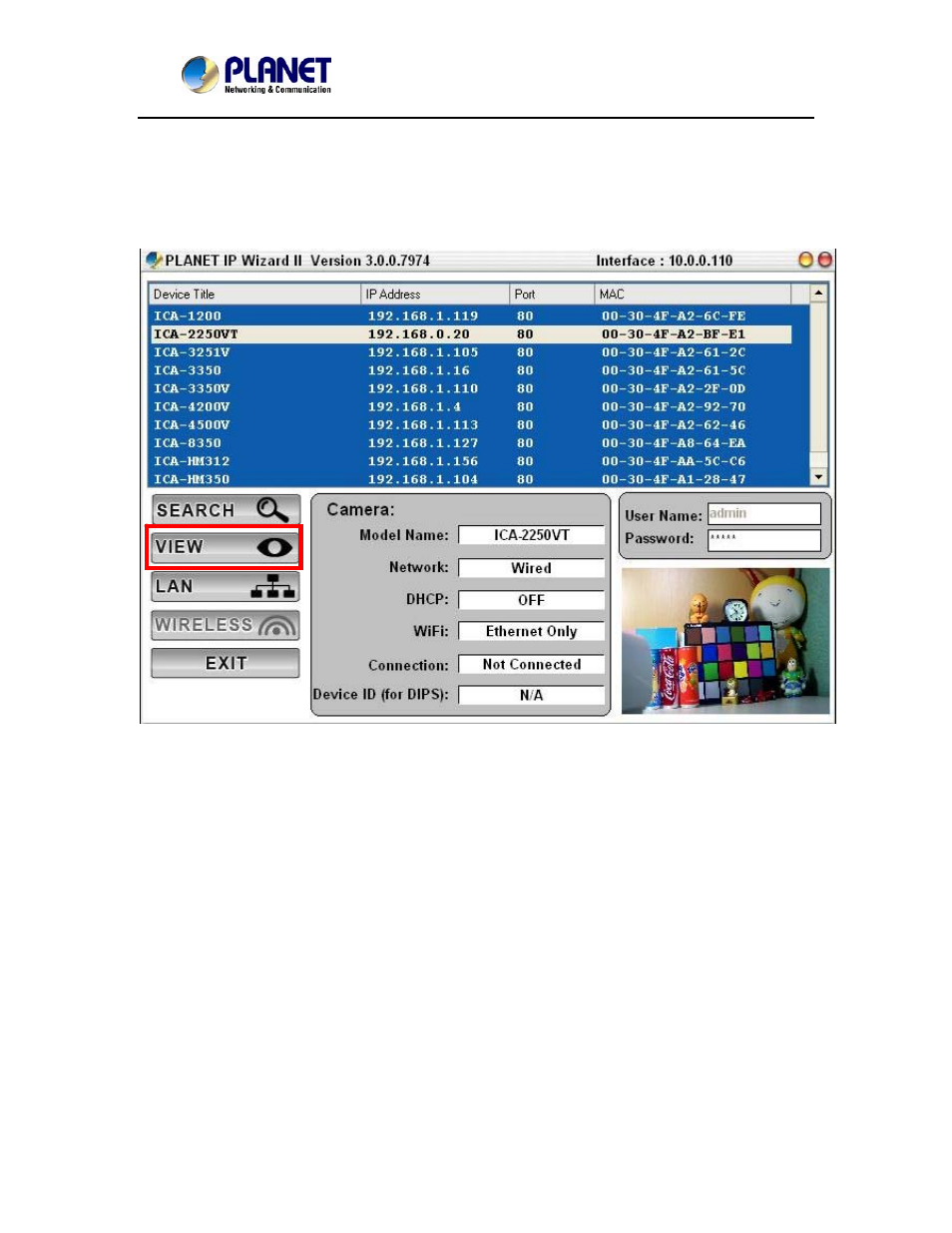 2 configuring network by planet ip wizard ii, 2 configure network by planet ip wizard ii | PLANET ICA-2250VT User Manual | Page 23 / 97