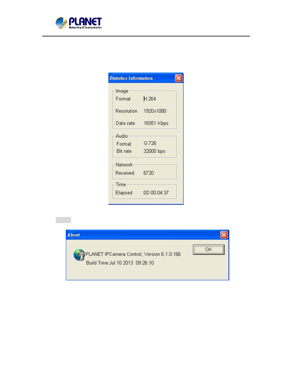 5 statistics, 6 about, 5 network | 1 network | PLANET ICA-2250VT User Manual | Page 40 / 97