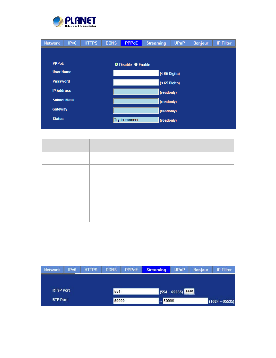 6 streaming | PLANET ICA-2250VT User Manual | Page 46 / 97