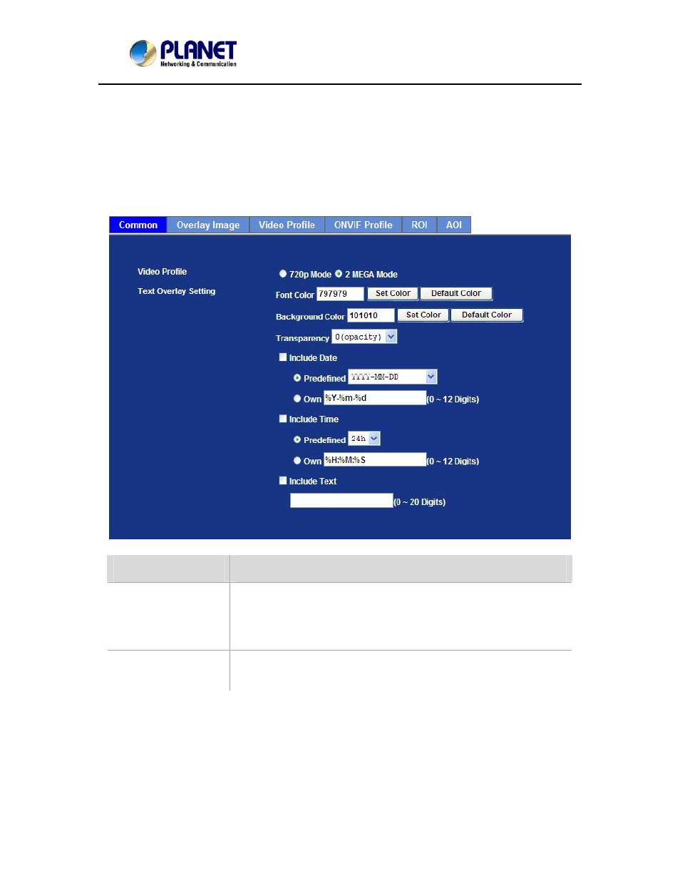 8 video, 1 common, Video | PLANET ICA-2250VT User Manual | Page 60 / 97