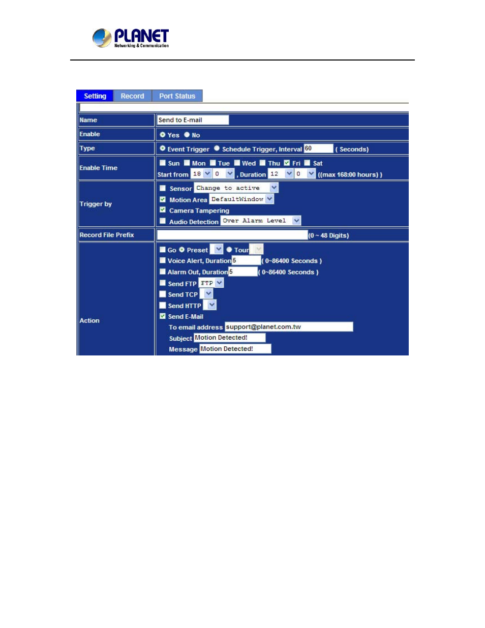 PLANET ICA-2250VT User Manual | Page 82 / 97