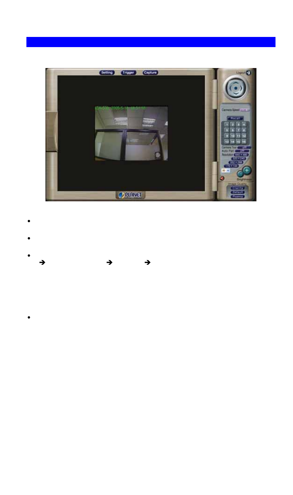 Viewing area | PLANET ICA-500 User Manual | Page 23 / 75