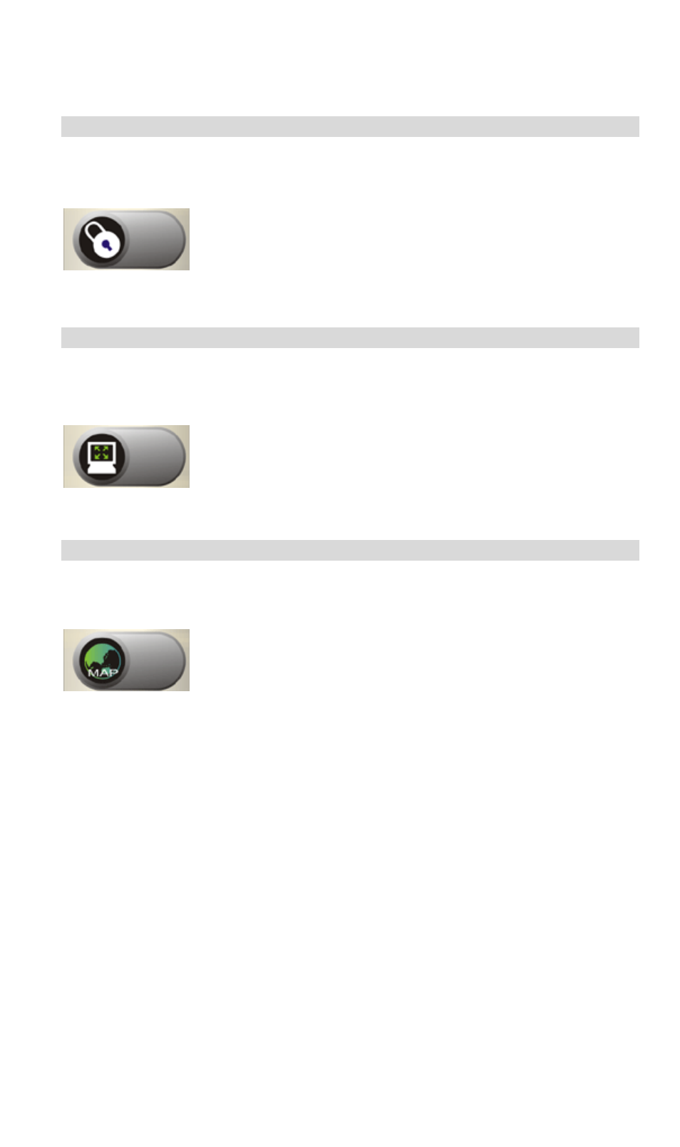 Full screen, Lock application, Emap | PLANET ICA-500 User Manual | Page 66 / 75