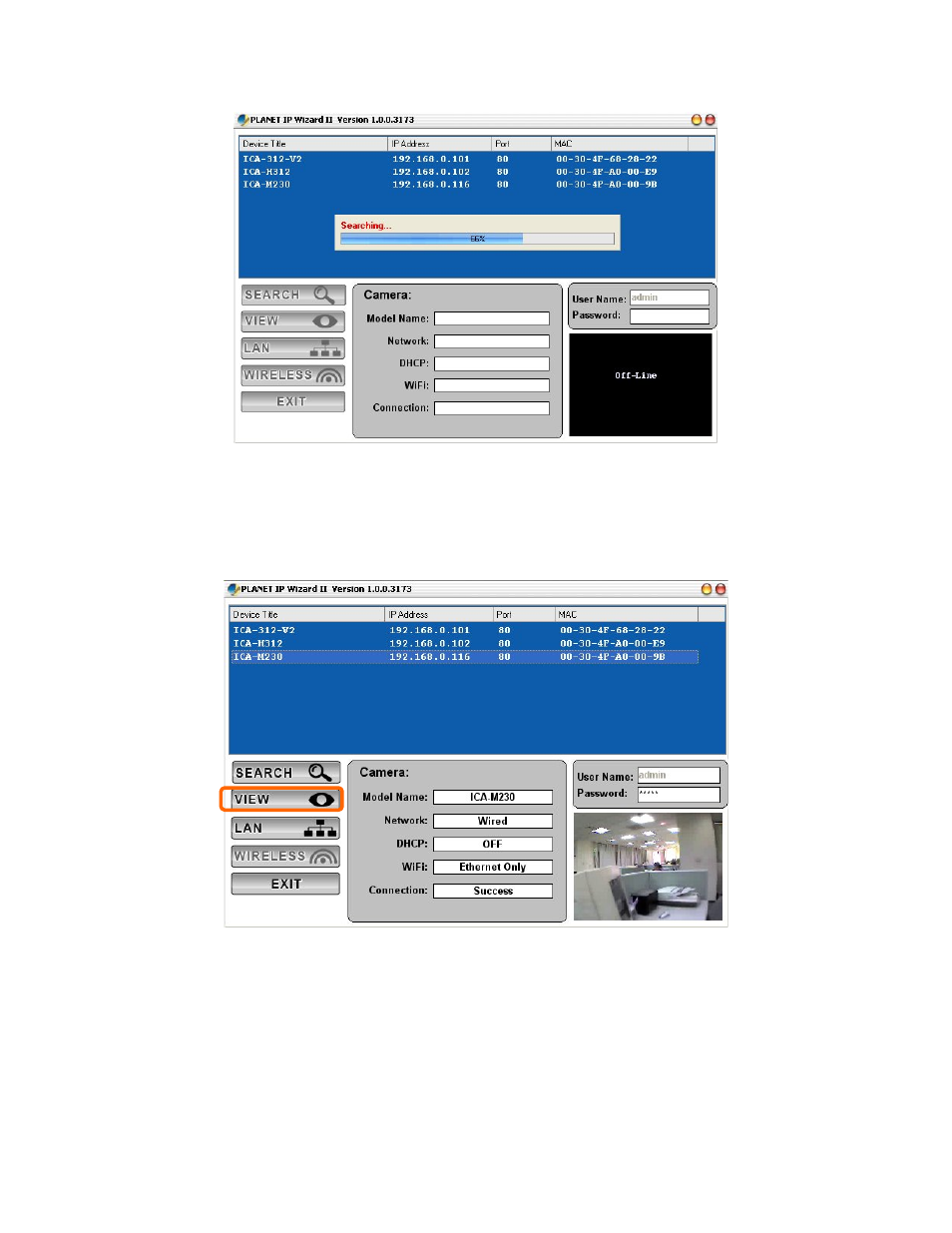 View, 2 configure network by planet ipwizard ii, View 2.5.2 configure network by planet ipwizard ii | PLANET ICA-H312 User Manual | Page 15 / 89