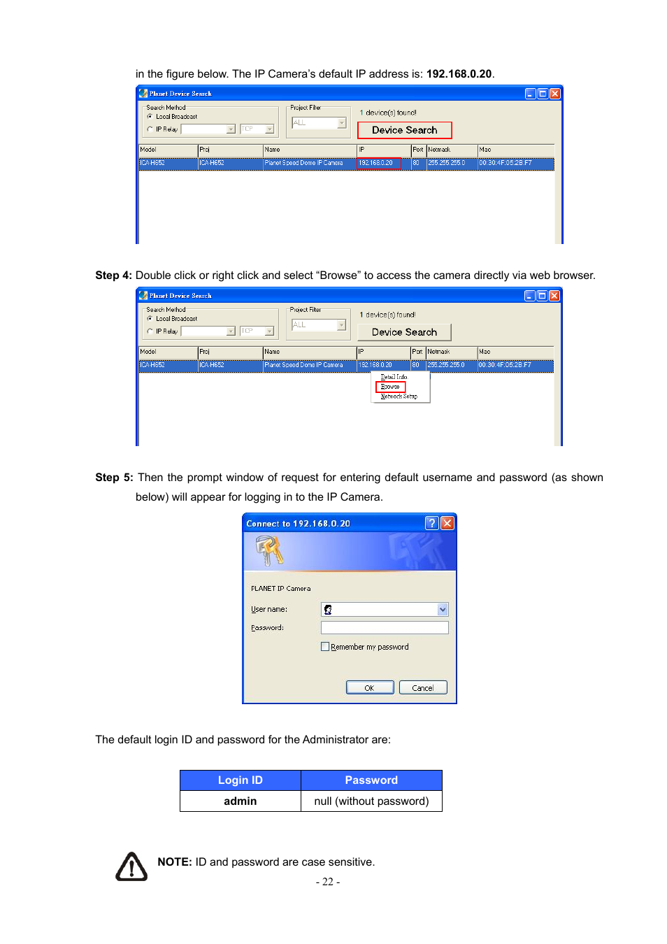 PLANET ICA-H612 User Manual | Page 22 / 81