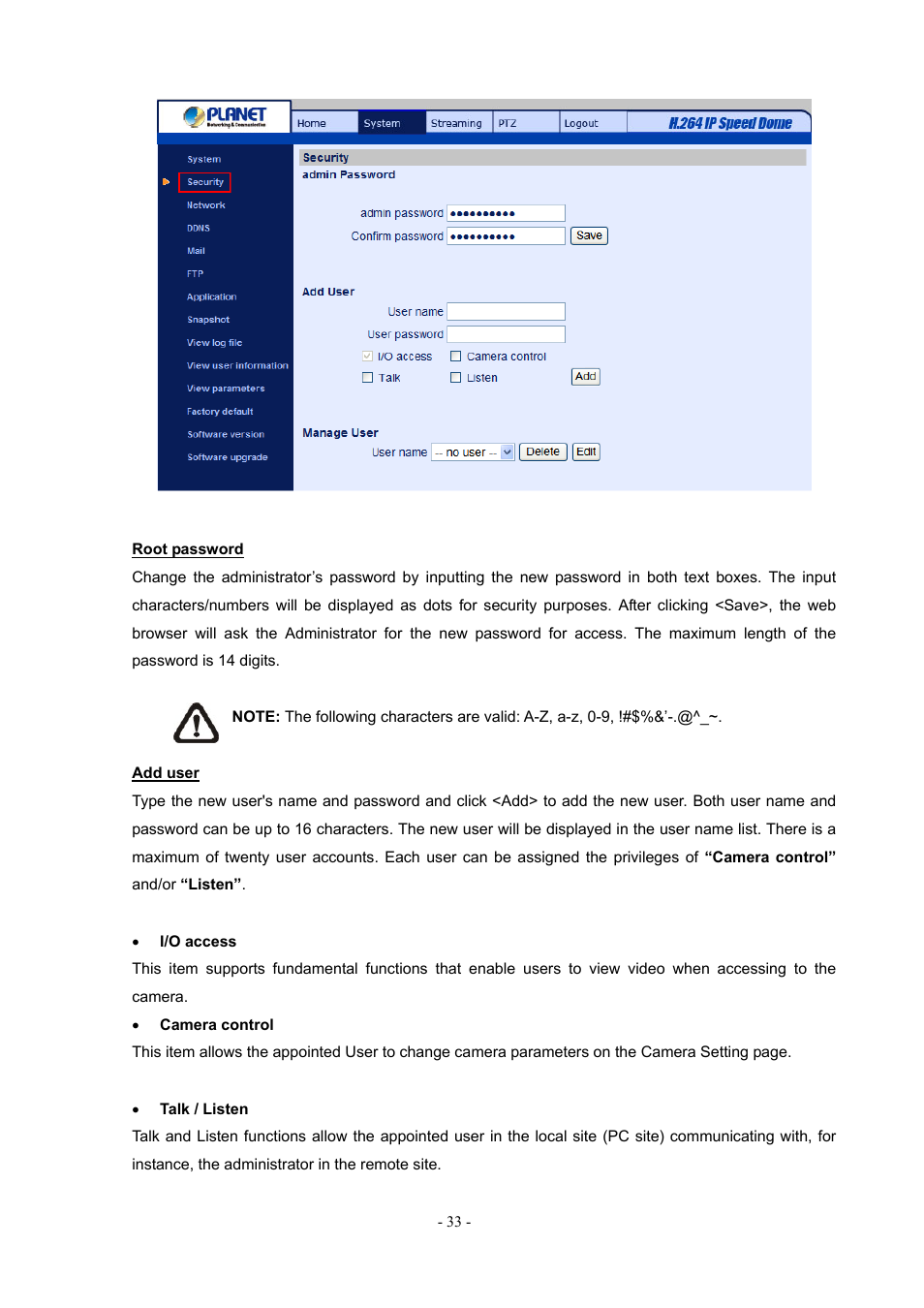 PLANET ICA-H612 User Manual | Page 33 / 81