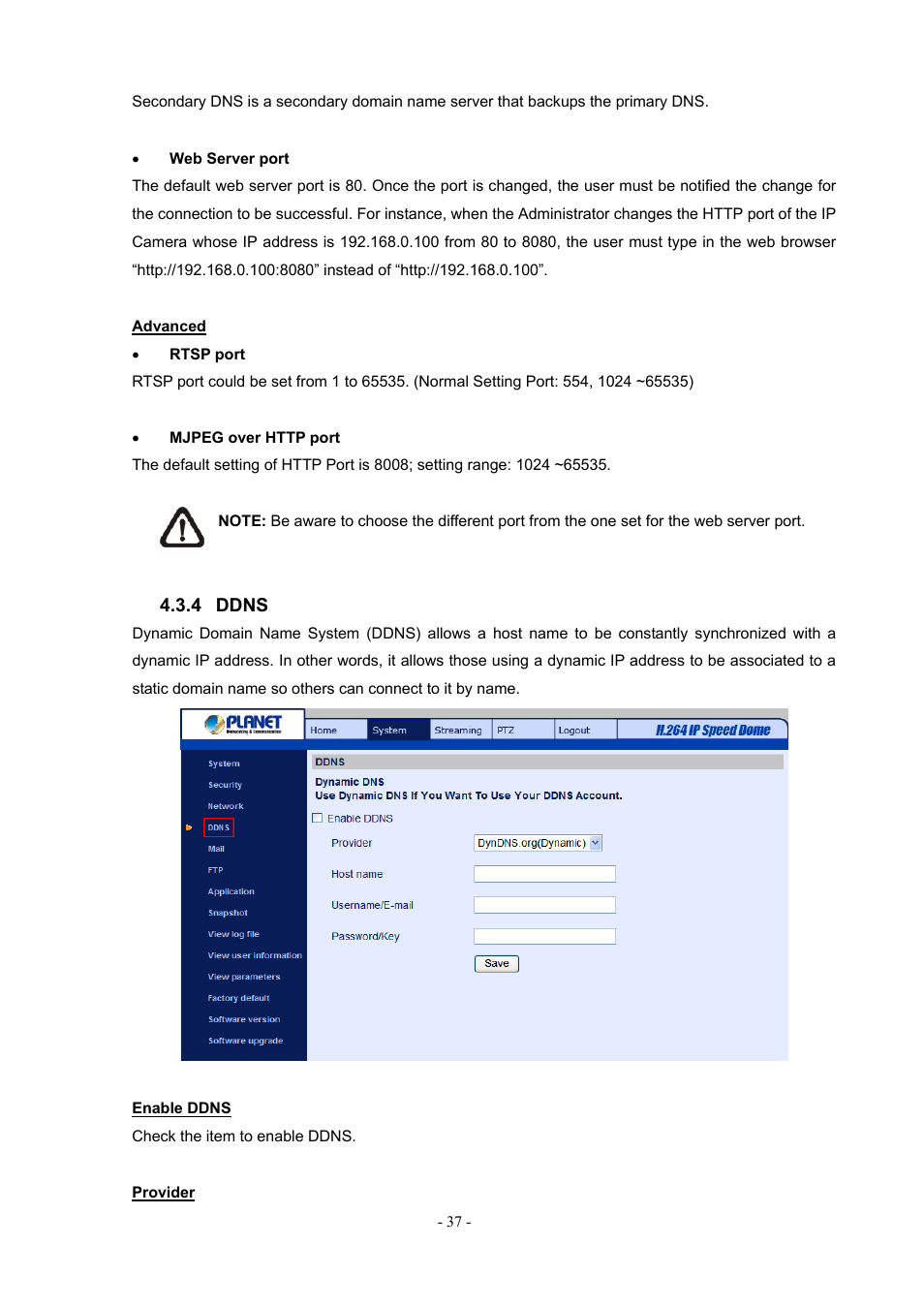 4 ddns, Ddns | PLANET ICA-H612 User Manual | Page 37 / 81