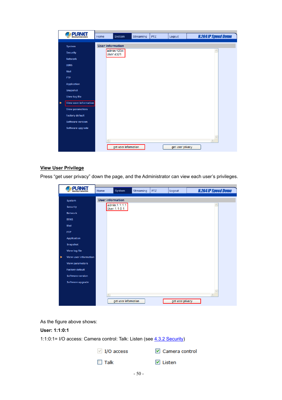 PLANET ICA-H612 User Manual | Page 50 / 81