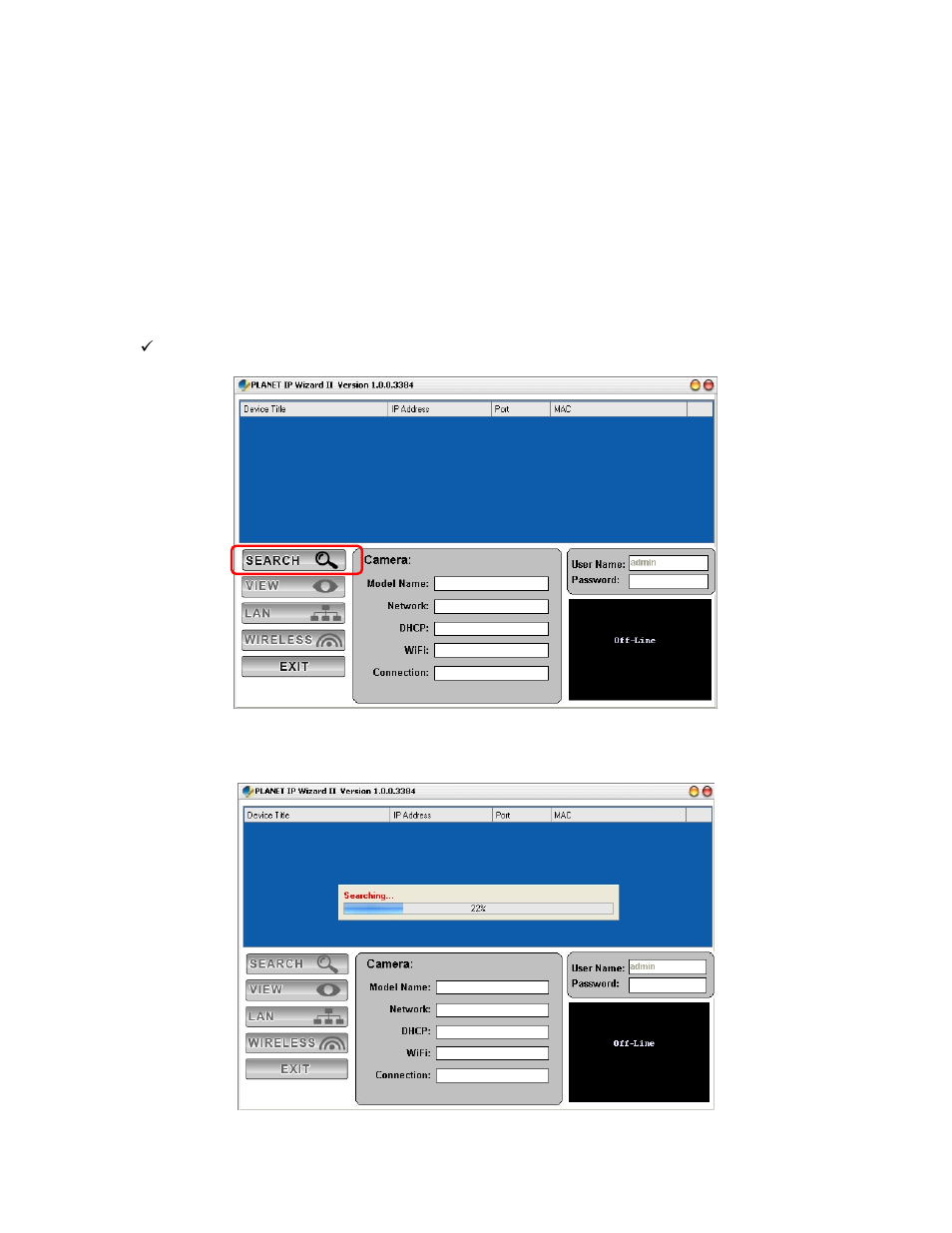 5 preparation, Search and view by planet ipwizard ii | PLANET ICA-HM120 User Manual | Page 15 / 93