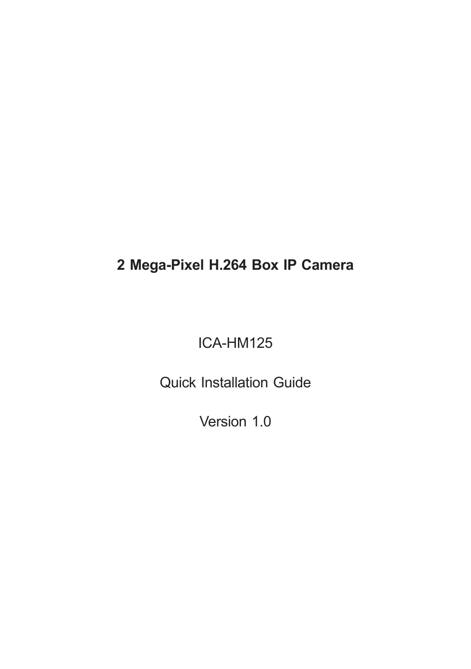 PLANET ICA-HM125 User Manual | 12 pages