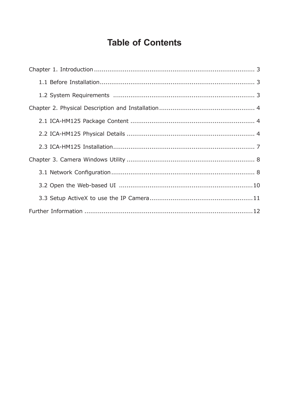 PLANET ICA-HM125 User Manual | Page 2 / 12