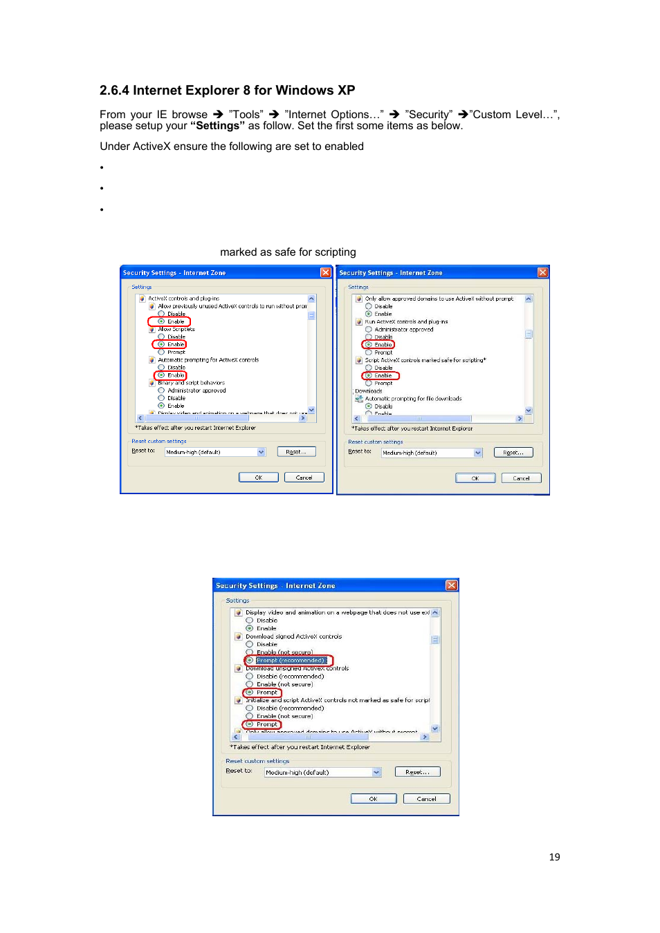 4 internet explorer 8 for windows xp | PLANET ICA-HM127 User Manual | Page 20 / 73