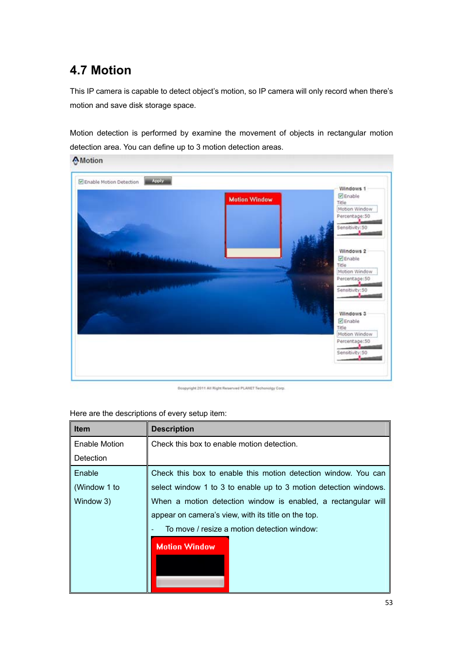 7 motion | PLANET ICA-HM127 User Manual | Page 54 / 73