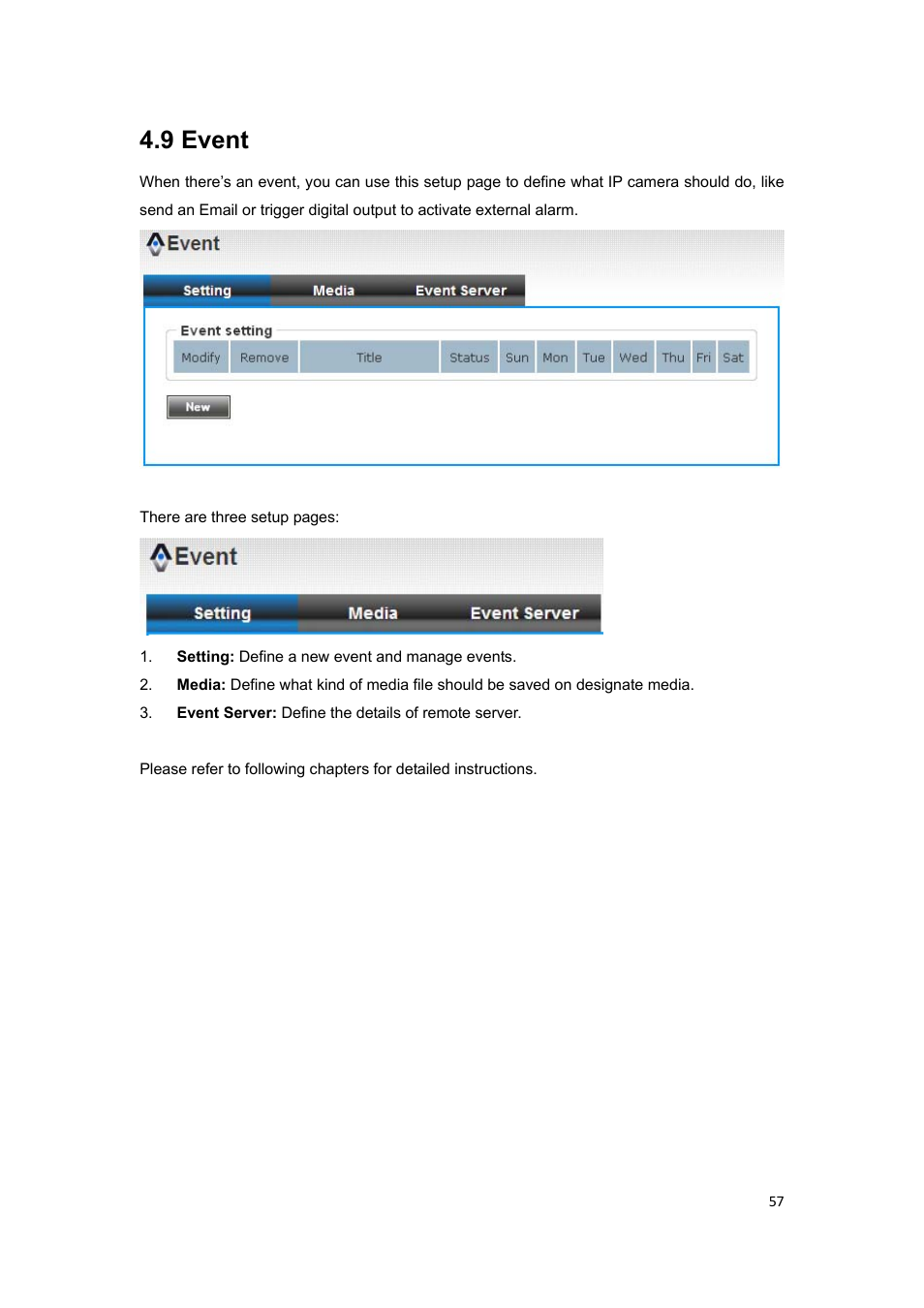 9 event | PLANET ICA-HM127 User Manual | Page 58 / 73