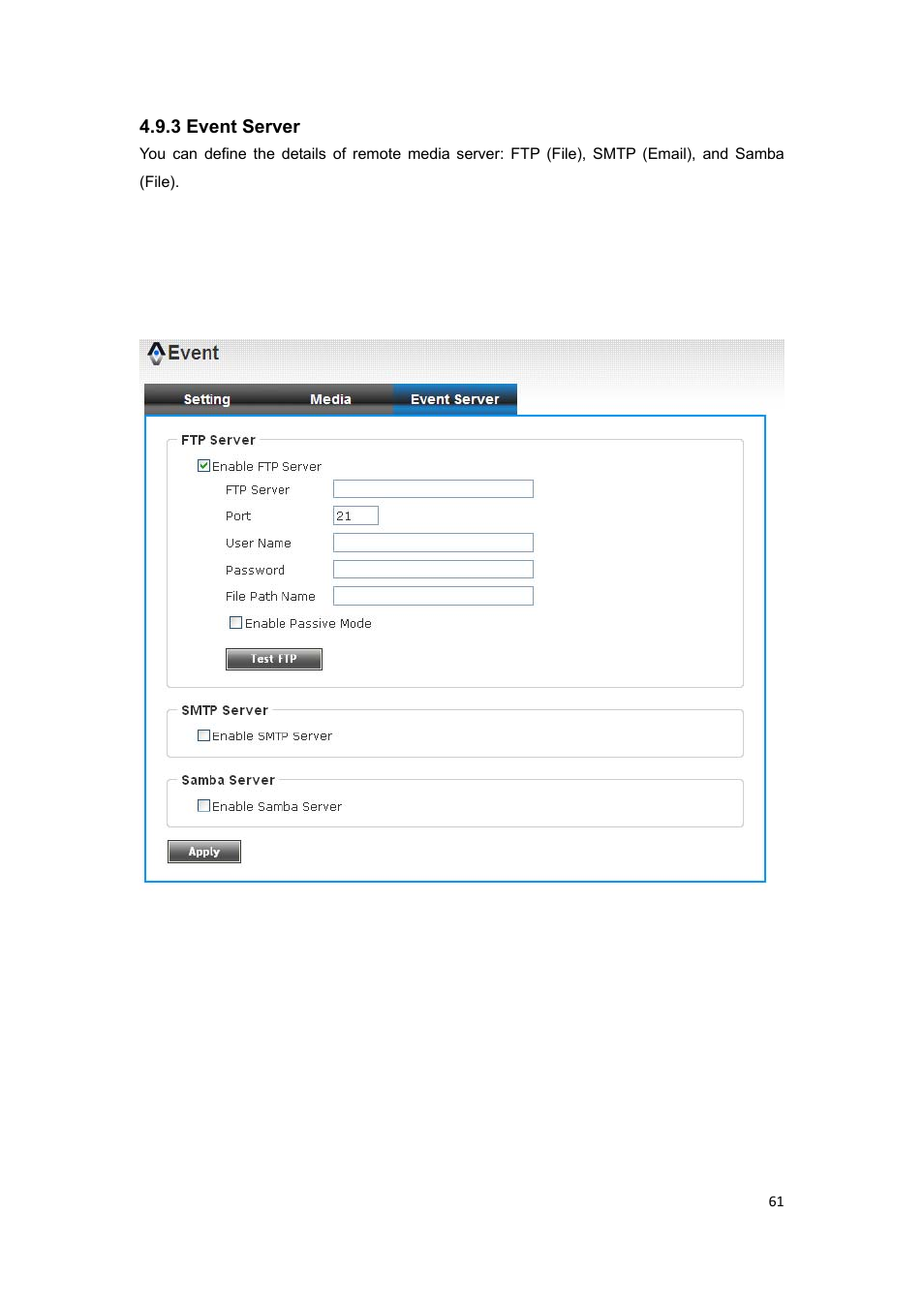 3 event server | PLANET ICA-HM127 User Manual | Page 62 / 73