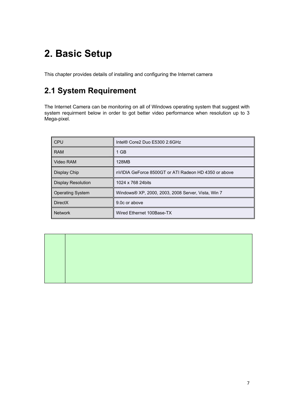 Basic setup, 1 system requirement | PLANET ICA-HM127 User Manual | Page 8 / 73