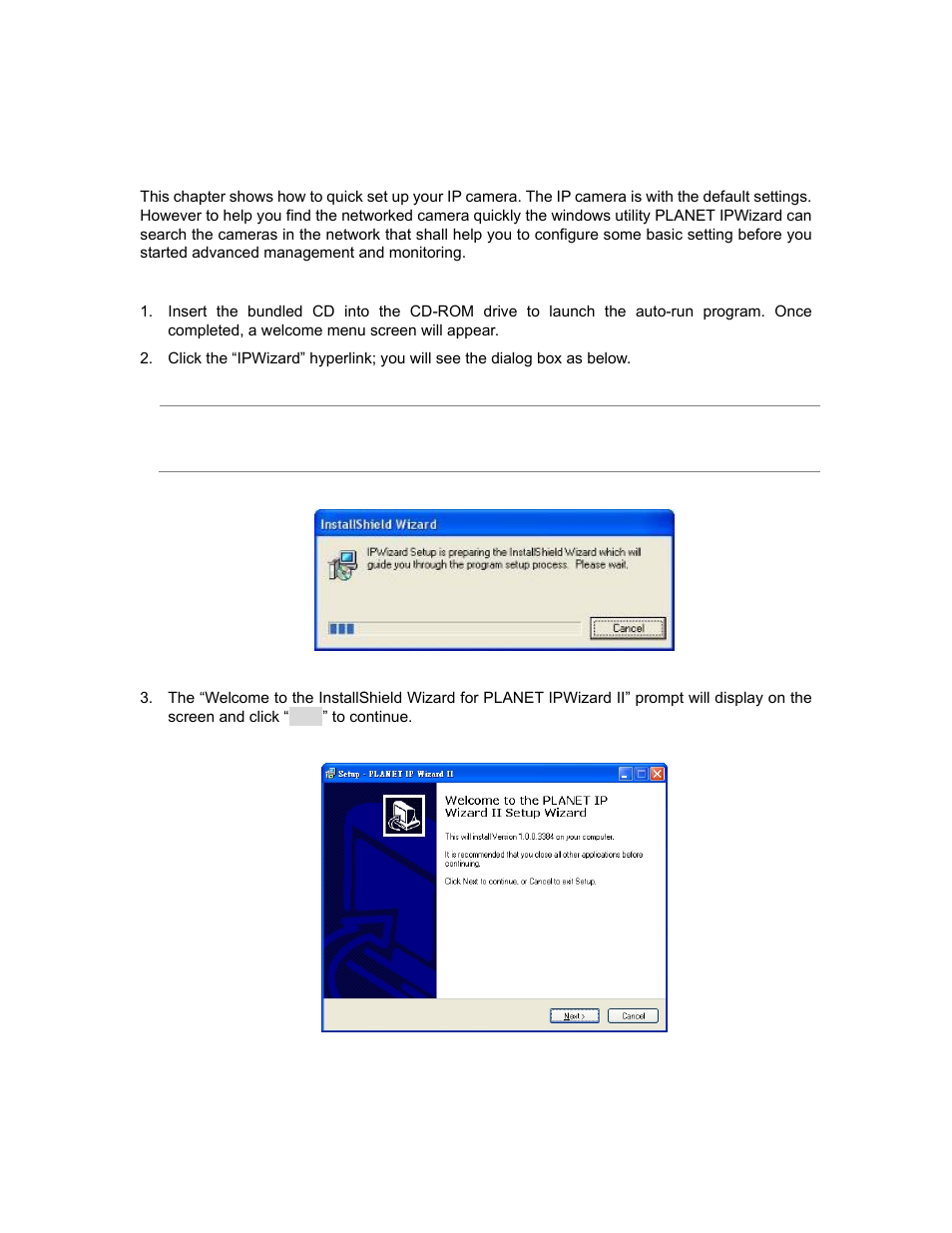 4 initial utility installation | PLANET ICA-HM240 User Manual | Page 13 / 93