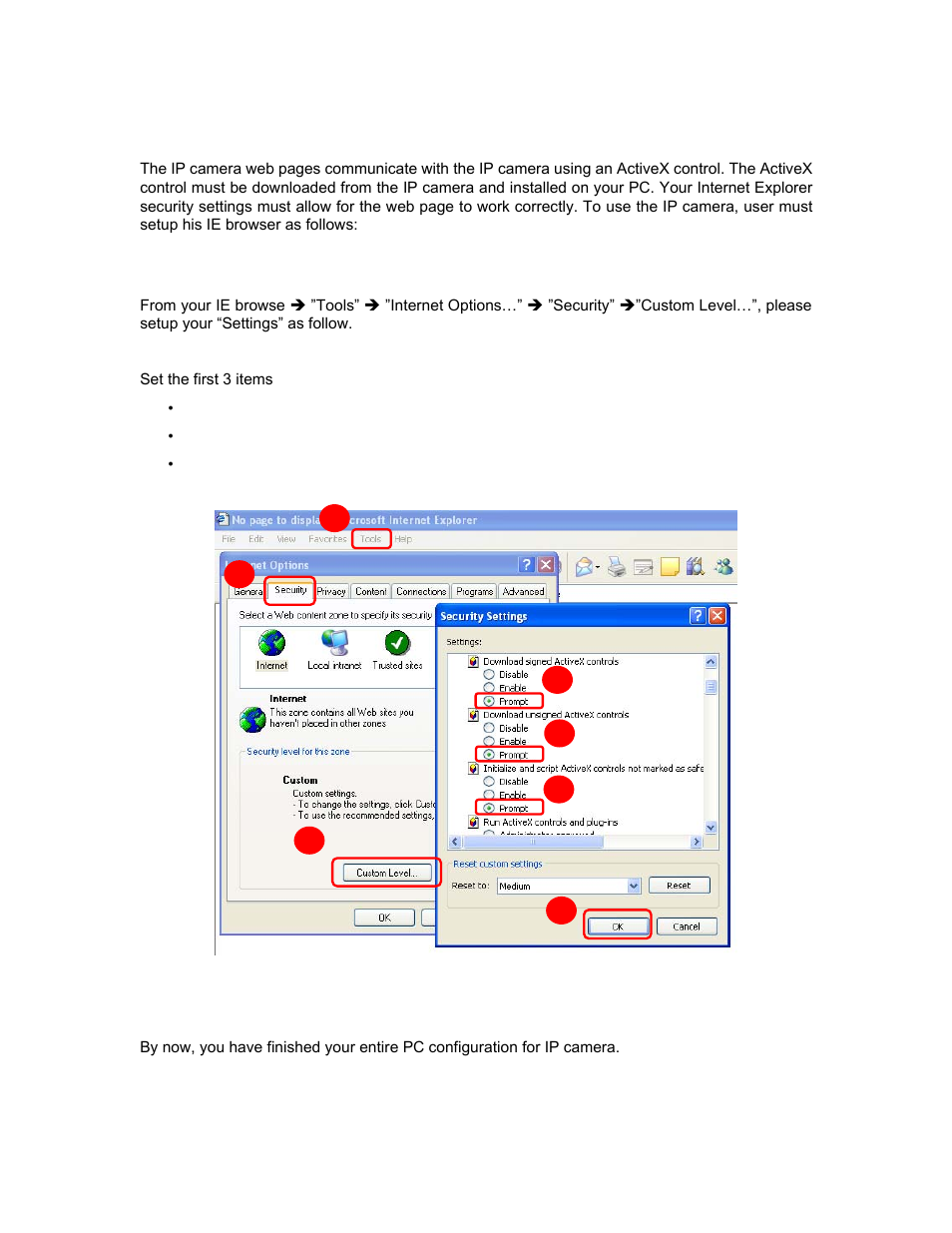 7 setup activex to use the ip camera | PLANET ICA-HM240 User Manual | Page 24 / 93