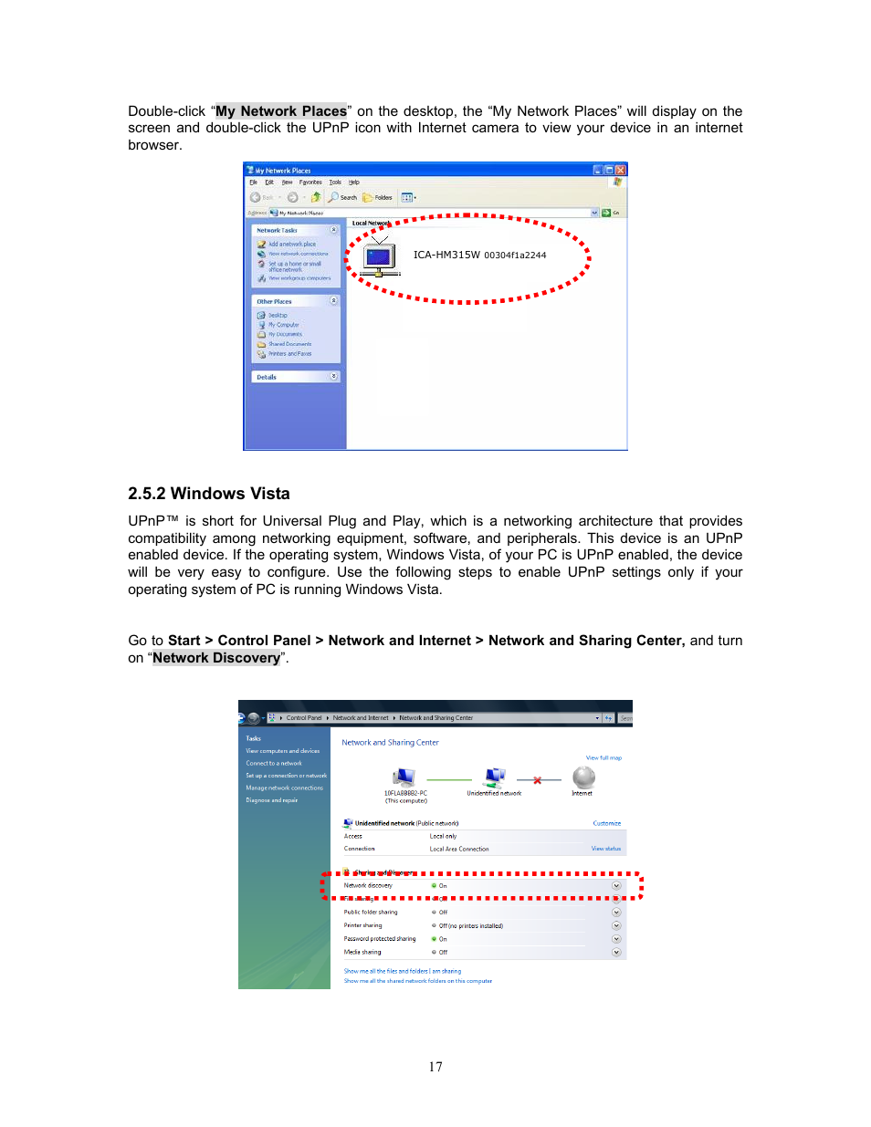 2 windows vista | PLANET ICA-HM315W User Manual | Page 17 / 59