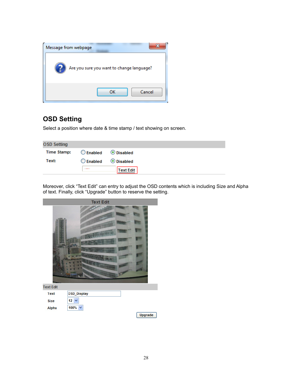 Osd setting | PLANET ICA-HM315W User Manual | Page 28 / 59