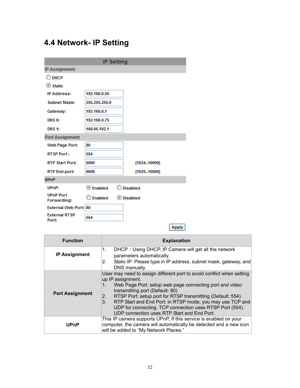 4 network- ip setting | PLANET ICA-HM315W User Manual | Page 32 / 59