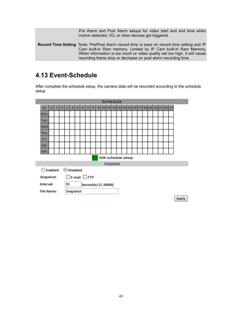 13 event-schedule | PLANET ICA-HM315W User Manual | Page 45 / 59