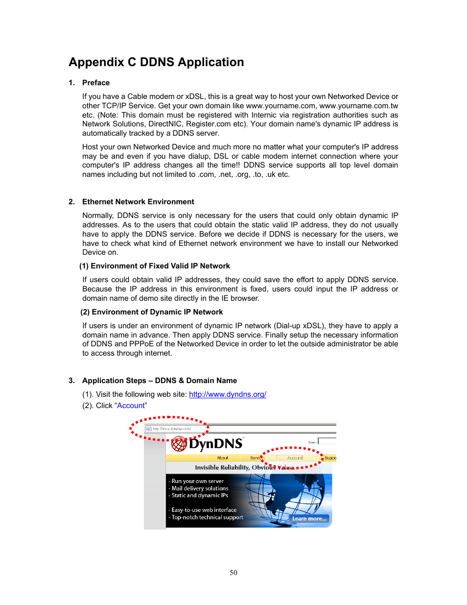 Appendix c ddns application, Appendix b 3gpp access | PLANET ICA-HM315W User Manual | Page 50 / 59