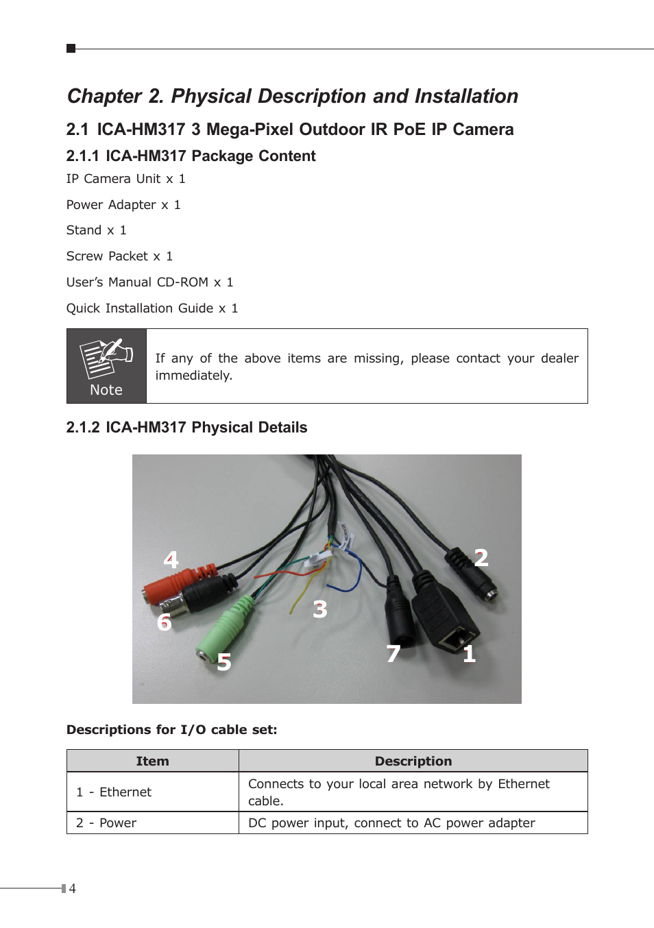 Chapter 2. physical description and installation | PLANET ICA-HM317 User Manual | Page 4 / 12