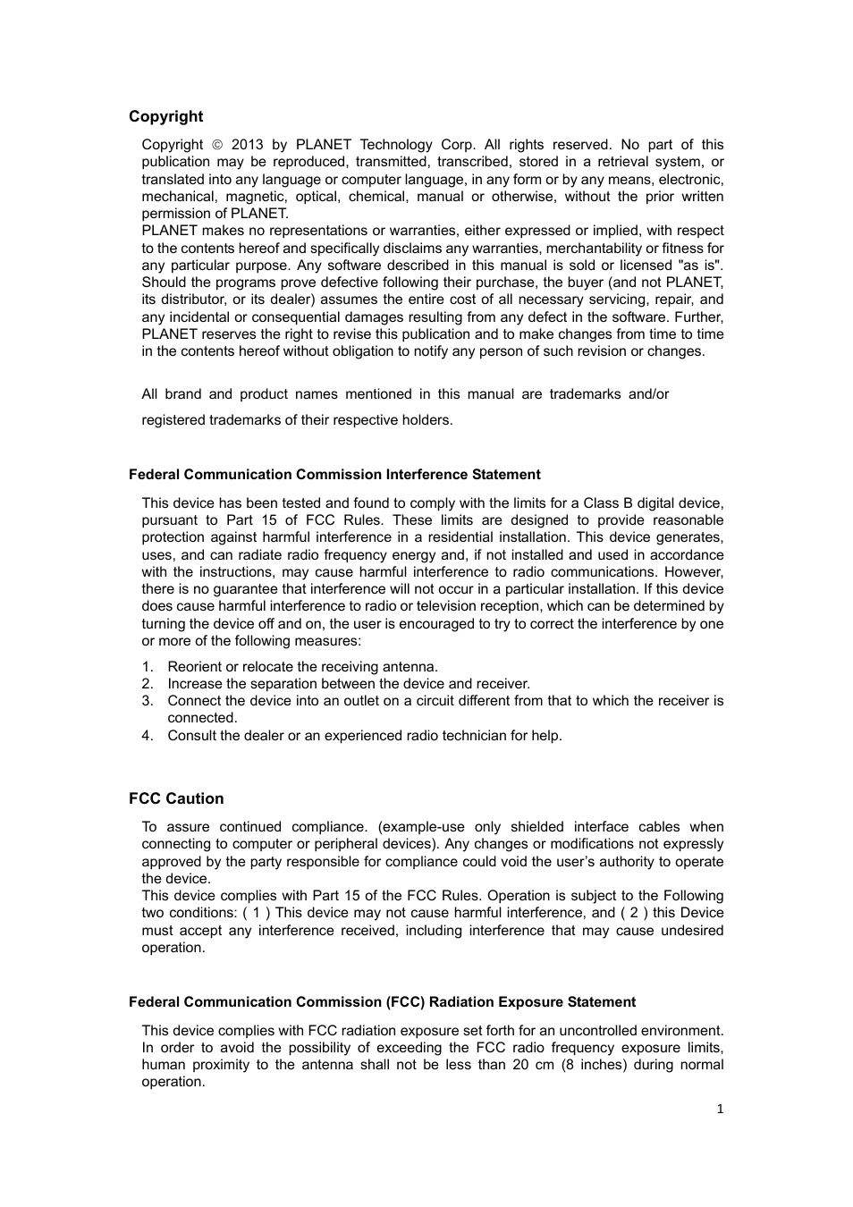 PLANET ICA-HM317 User Manual | Page 2 / 70