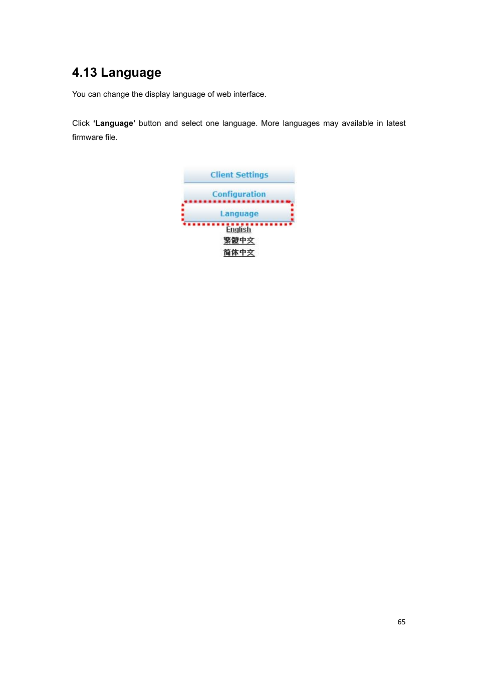 13 language | PLANET ICA-HM317 User Manual | Page 66 / 70