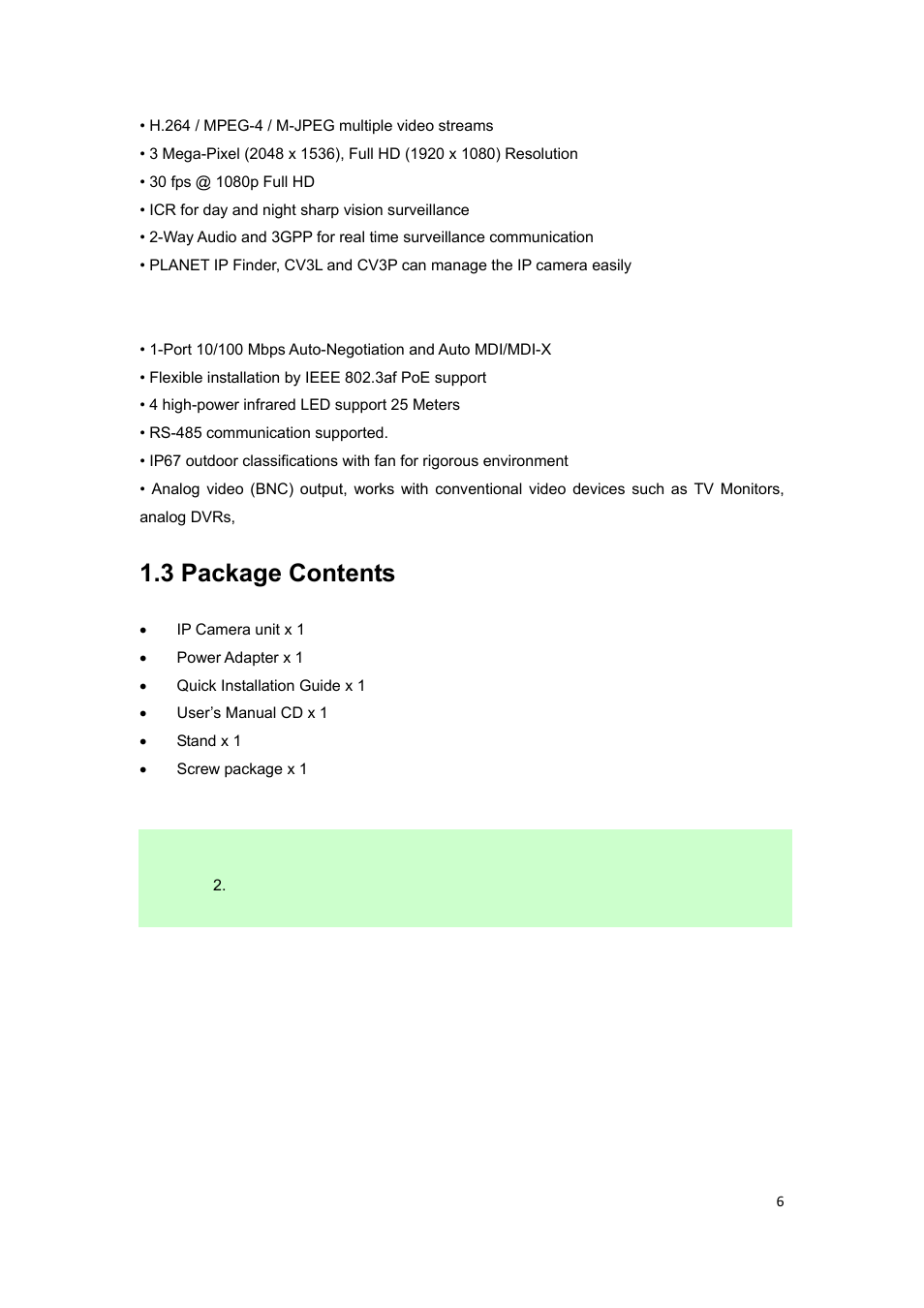 3 package contents | PLANET ICA-HM317 User Manual | Page 7 / 70