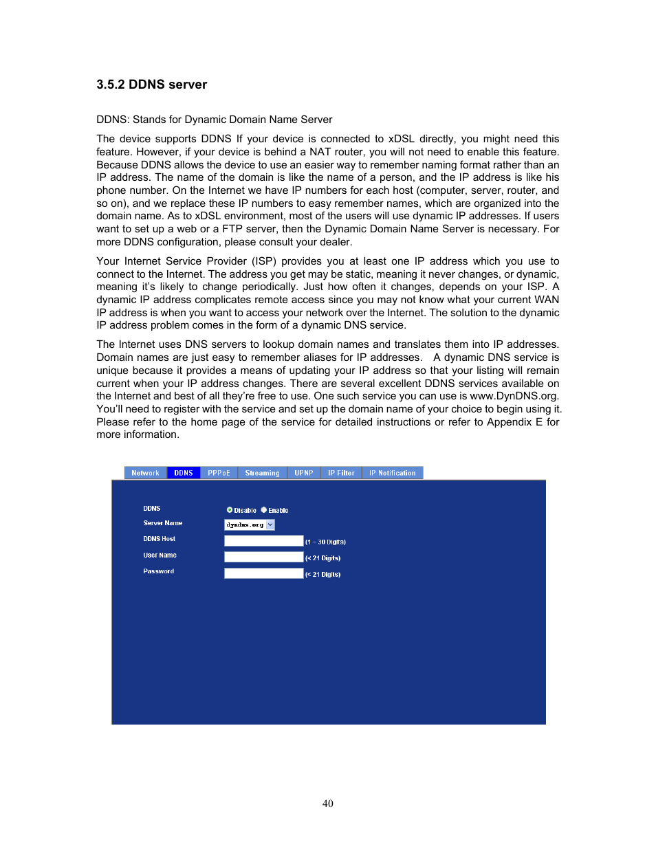 2 ddns server | PLANET IVS-H120 User Manual | Page 40 / 91