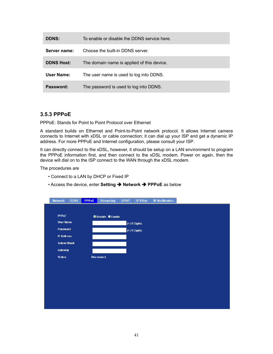 3 pppoe | PLANET IVS-H120 User Manual | Page 41 / 91