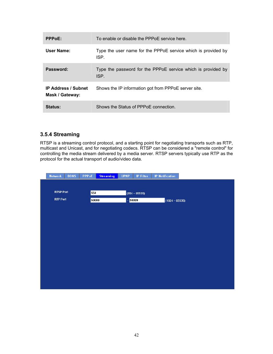 4 streaming | PLANET IVS-H120 User Manual | Page 42 / 91