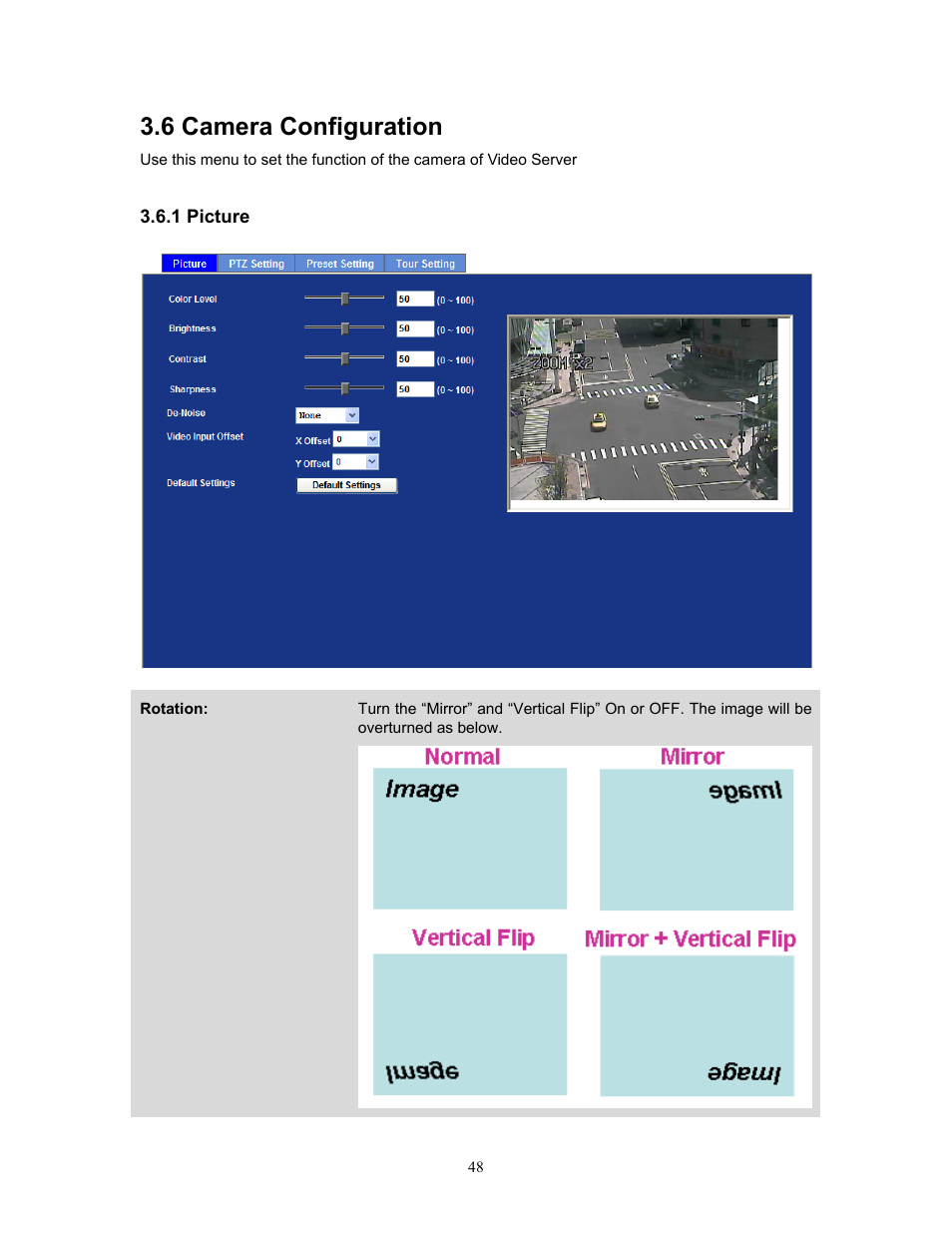 6 camera configuration, 1 picture | PLANET IVS-H120 User Manual | Page 48 / 91