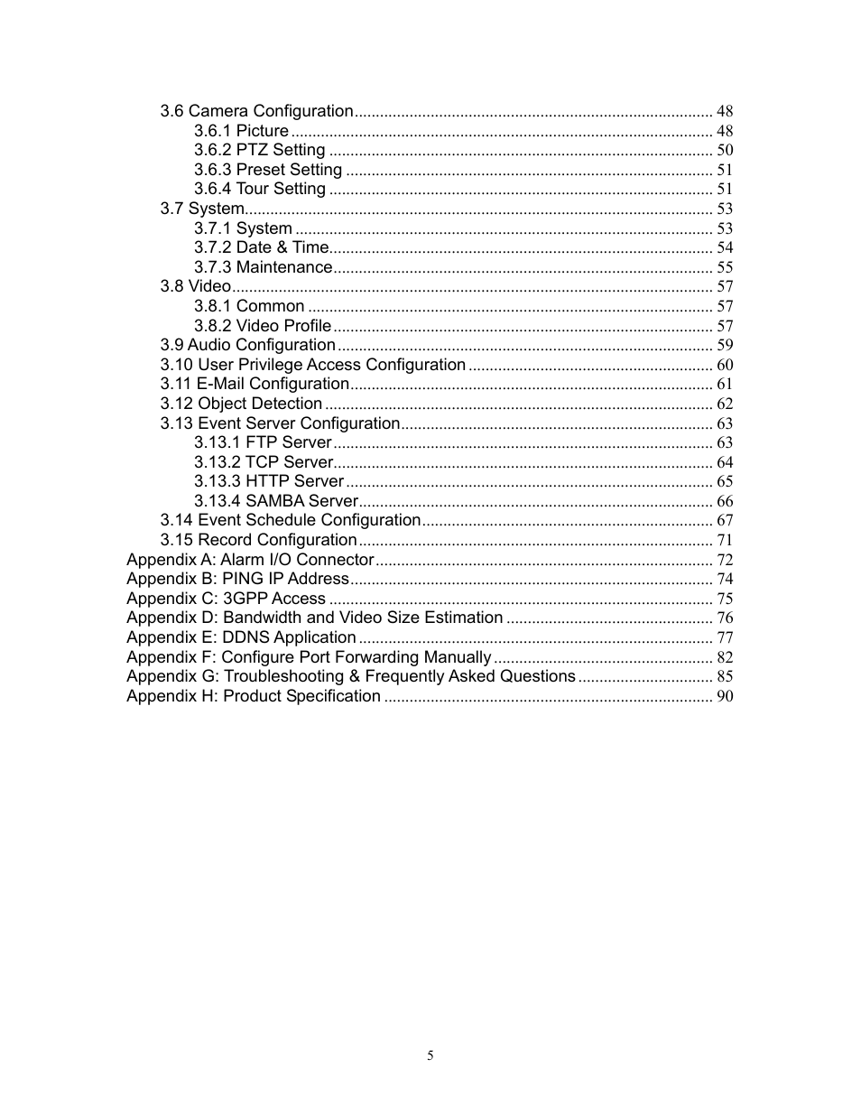 PLANET IVS-H120 User Manual | Page 5 / 91