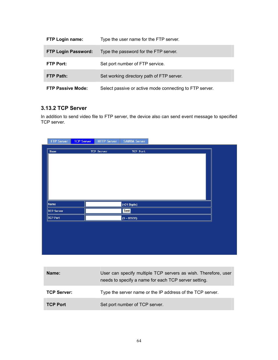 2 tcp server | PLANET IVS-H120 User Manual | Page 64 / 91