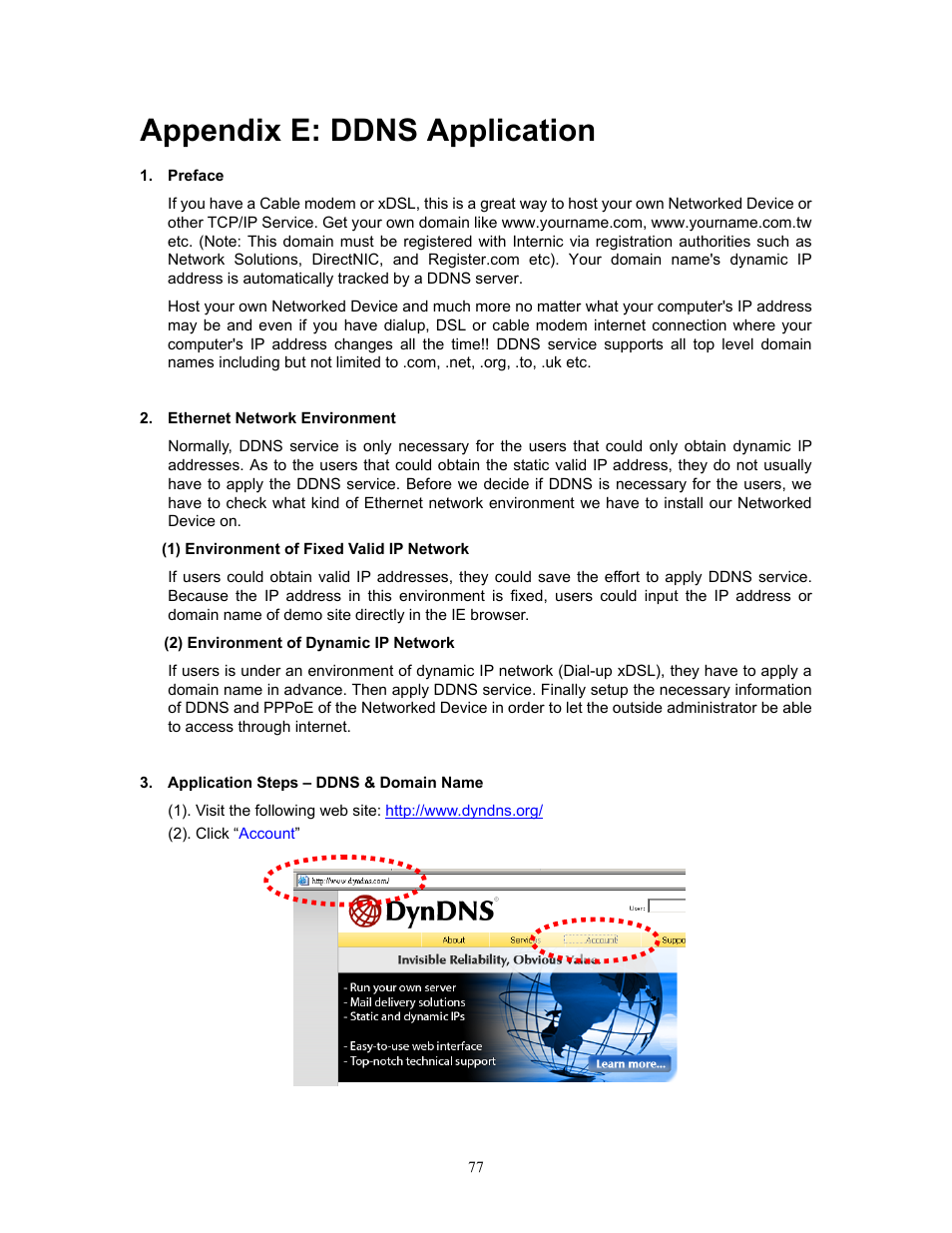 Appendix e: ddns application | PLANET IVS-H120 User Manual | Page 77 / 91