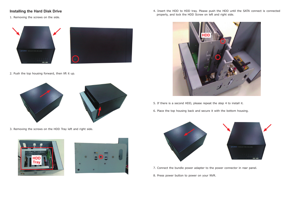 PLANET NVR-1610 User Manual | 2 pages
