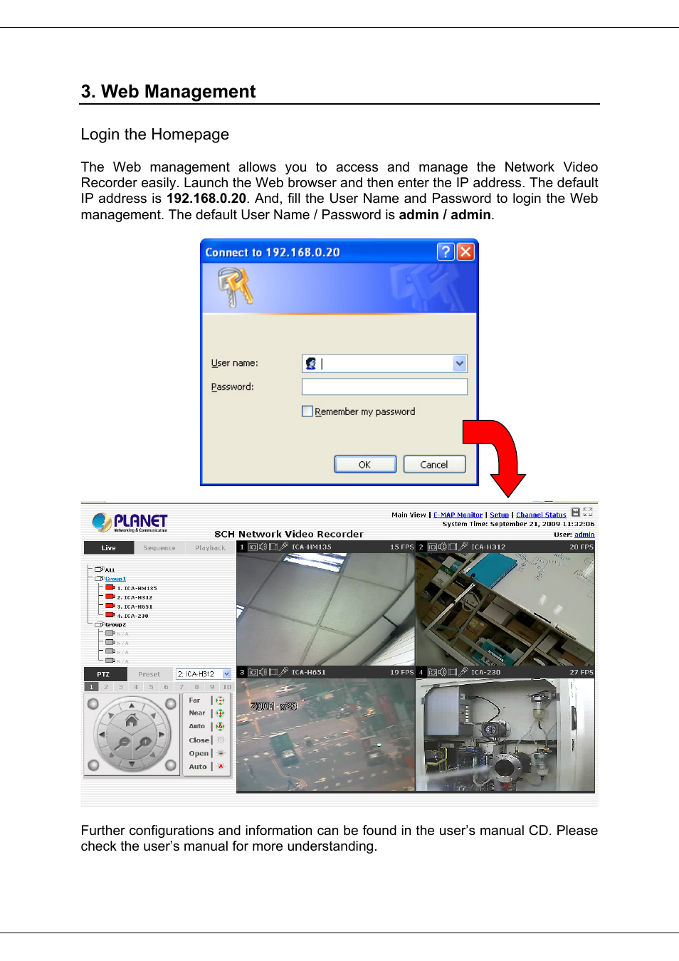 Web management | PLANET NVR-1610 User Manual | Page 4 / 4