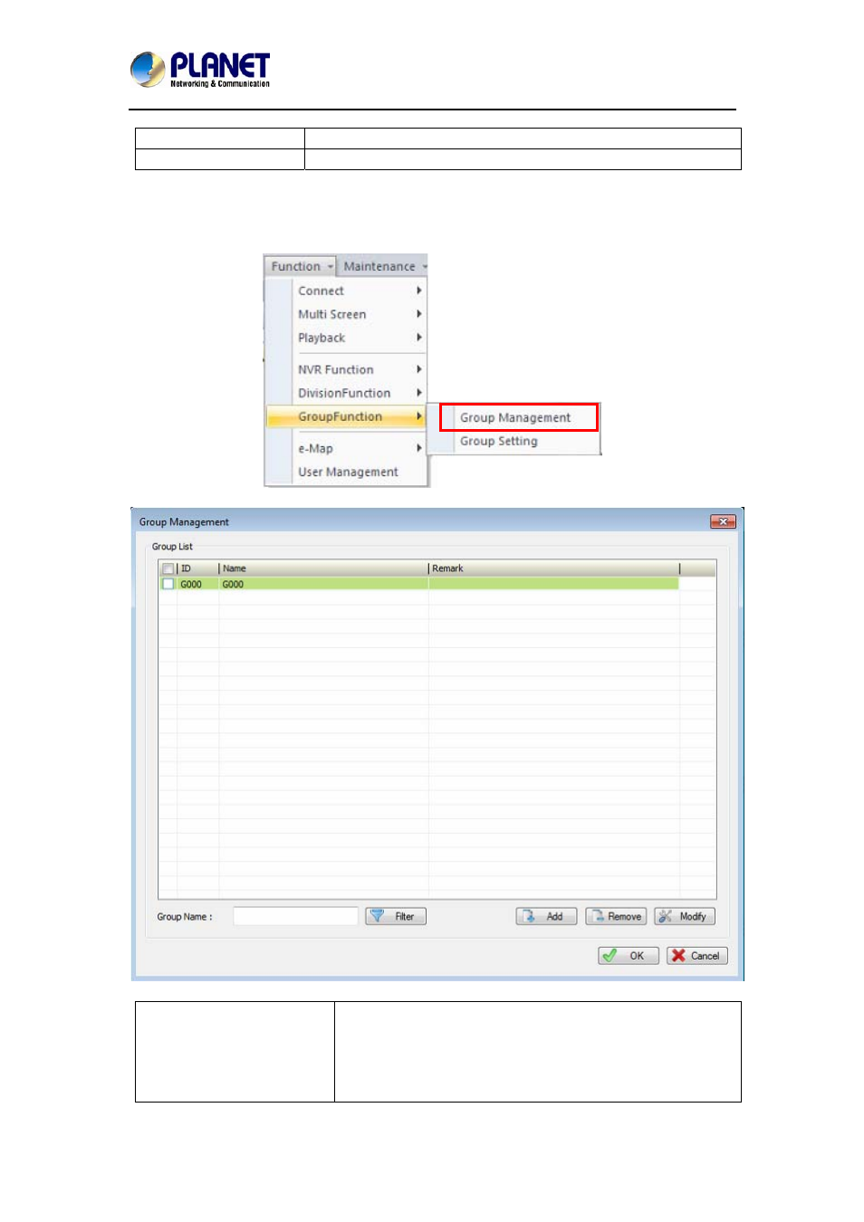 13 group management dialog | PLANET NVR-1615 User Manual | Page 26 / 47