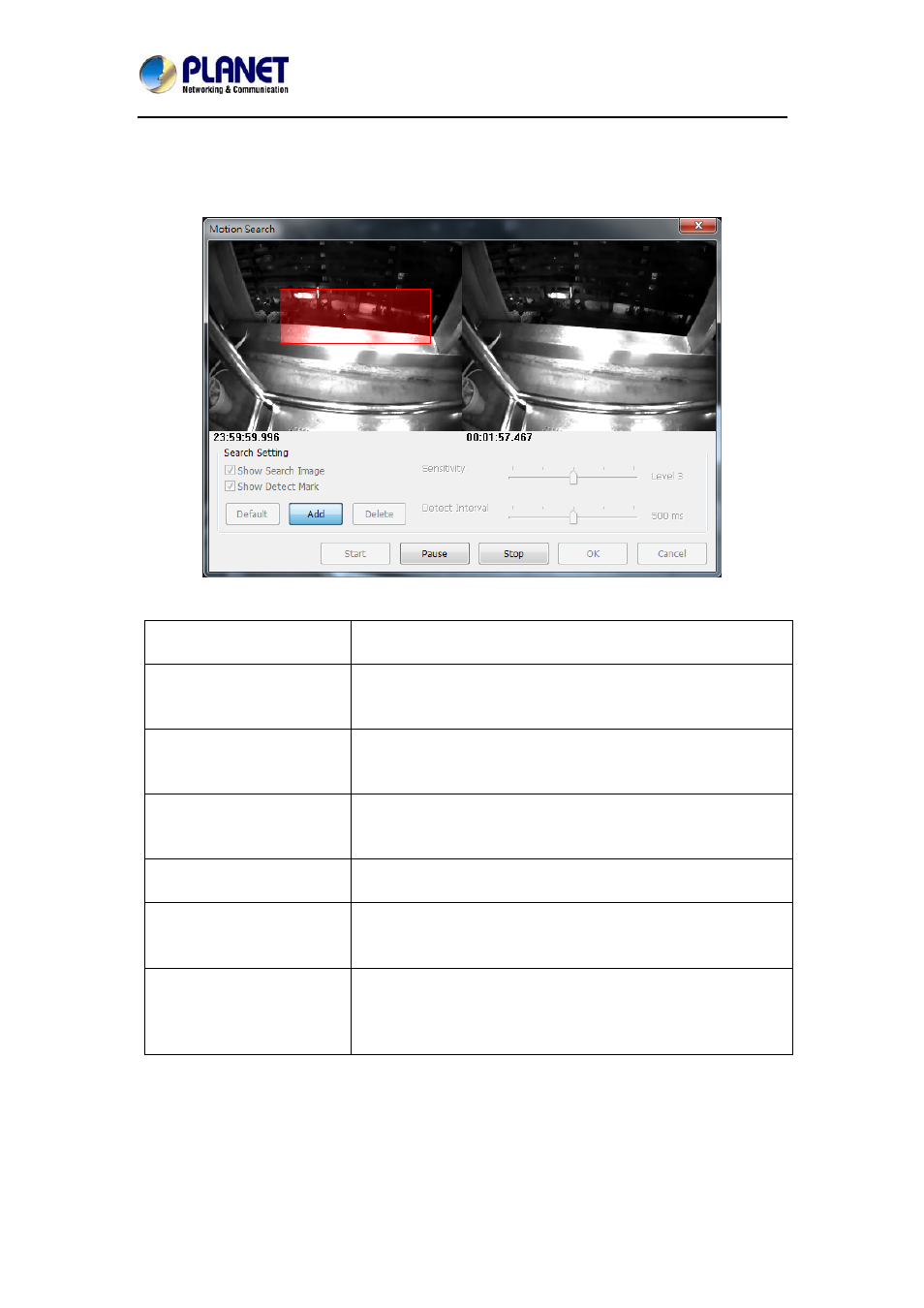 6 motion search | PLANET NVR-1615 User Manual | Page 44 / 47